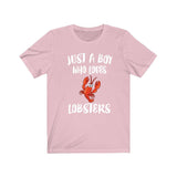 Just A Boy Who Loves Lobsters Shirt, Lobster Lover Shirt, Lobster Shirt, Lobster Lover Gift, Animal Adult Kids T-Shirt Image 4