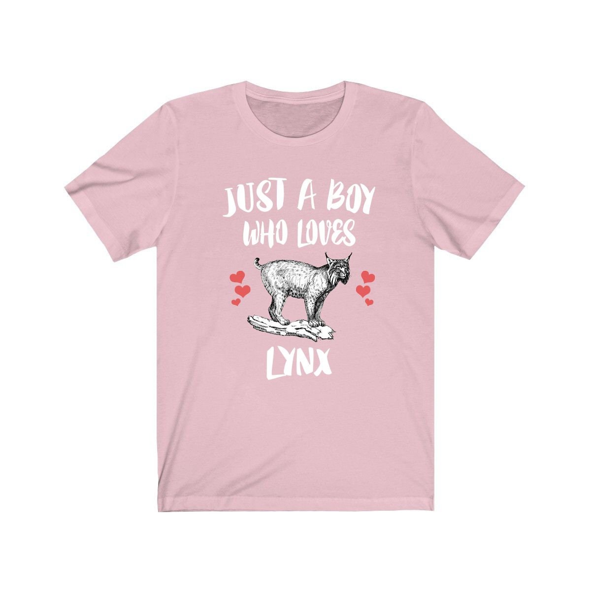 Just a boy who loves lynx boreal forest tuft-eared wild cat tee