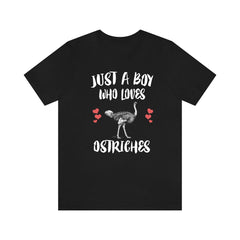 Just A Boy Who Loves Ostriches Shirt - ostrich print design