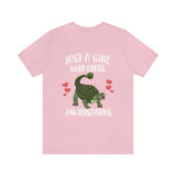Just A Girl Who Loves Ankylosaurus Dinosaur Shirt, Ankylosaurus Lover Shirt, Dinosaur Lover Gift, Animal Adult Toddler Kids T-Shirt Image 3