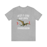 Just A Girl Who Loves Dimorphodon Pterosaur Shirt, Dimorphodon Lover Shirt, Dinosaur Lover Gift, Animal Adult Toddler Kids T-Shirt Image 2