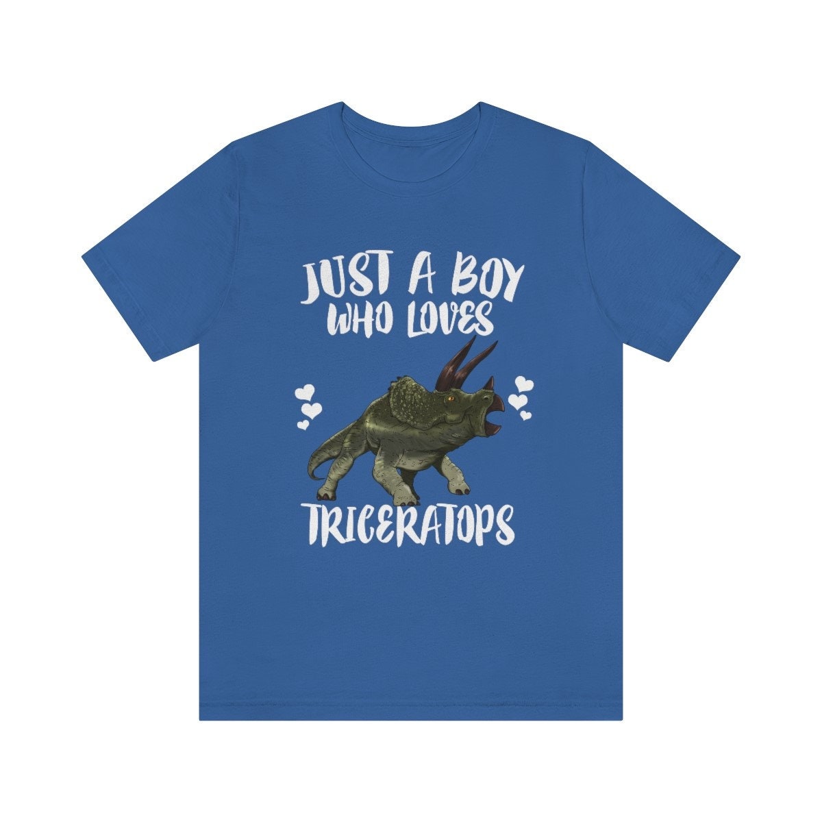 Just A Boy Who Loves Triceratops Shirt - Triceratops print design