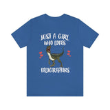 Just A Girl Who Loves Velociraptor Dinosaur Shirt, Velociraptor Lover Shirt, Dinosaur Lover Gift, Velociraptor Gift Adult Toddler Kids Shirt Image 2