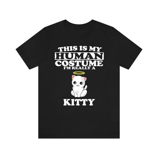 This Is My Human Costume I'm Really A Kitty Cat T-Shirt - kitty cat print design