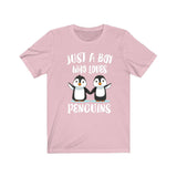Just A Boy Who Loves Penguins Shirt, Penguin Lover Shirt, Birding Shirt, Penguin Lover, Animal Adult Kids Shirt Image 4