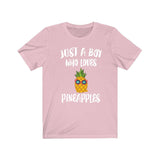 Just A Boy Who Loves Pineapples Shirt, Pineapple Lover Shirt, Pineapple Shirt, Fruit Lover, Animal Adult Kids Shirt Image 4