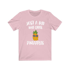 Just A Boy Who Loves Pineapples Shirt - pineapple print design