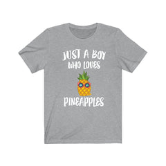 Just A Boy Who Loves Pineapples Shirt - pineapple print design