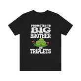 Promoted To Big Brother Of Triplets Shirt, Big Brother Of Triplets Gift, Big Brother Of Triplets T-Shirt Pregnancy Announcement Peas Shirt Image 1