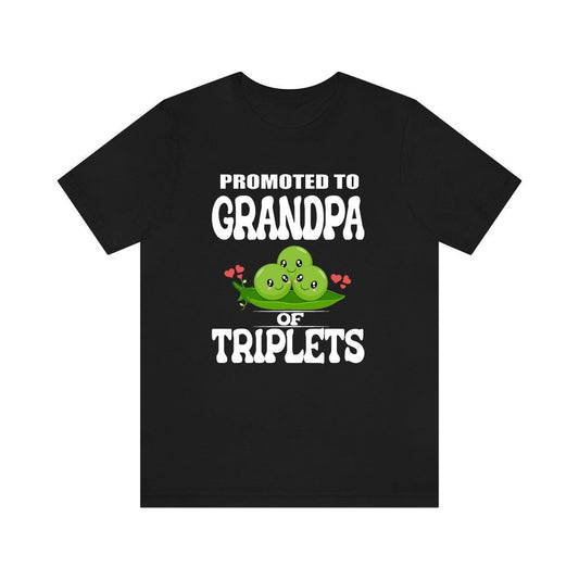 Promoted To Grandpa Of Triplets Shirt - grandpa of triplets design