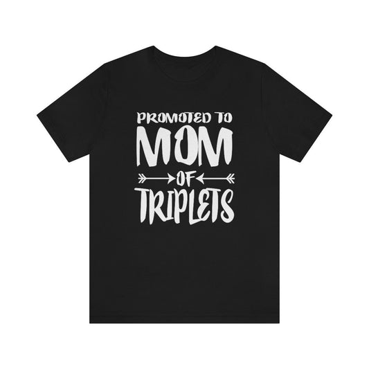 Promoted to mom of triplets peas in a pod pregnancy announcement tee