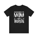 Promoted To Mom Of Triplets Shirt, Mom Of Triplets T-Shirt, Mother Of Triplets Gift Pregnancy Announcement Peas T-Shirt Image 1