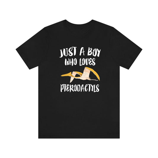 Just a boy who loves pterodactyls flying Jurassic pterosaur tee