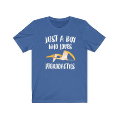 Just a boy who loves pterodactyls flying Jurassic pterosaur tee