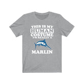 This Is My Human Costume I'm Really A Marlin Fish Shirt, Marlin Lover Shirt, Marlin Shirt, Fish Funny Gift, Animal Adult Kids Shirt Image 1