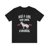 Just A Girl Who Loves Coyotes Shirt, Coyote Shirt, Coyote Lover Gift Animal Lover Adult Toddler Infant Kids Gift T-Shirt Image 4
