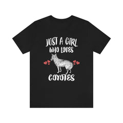 Just A Girl Who Loves Coyotes Shirt - coyote print design