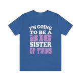 I'm Going To Be A Big Sister Of Twins Shirt, Big Sister Of Twins Gift, Sister Twins Shirt, New Sister Announcement T-Shirt Image 4