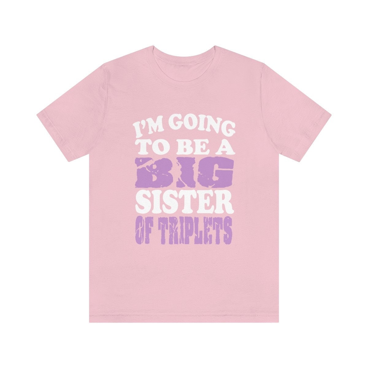 I am going to be a big sister of triplets sibling announcement tee for girl