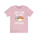 Just A Boy Who Loves Pufferfish Fish Shirt, Pufferfish Lover Shirt, Fish Shirt, Pufferfish Lover Gift, Animal Shirt Image 4