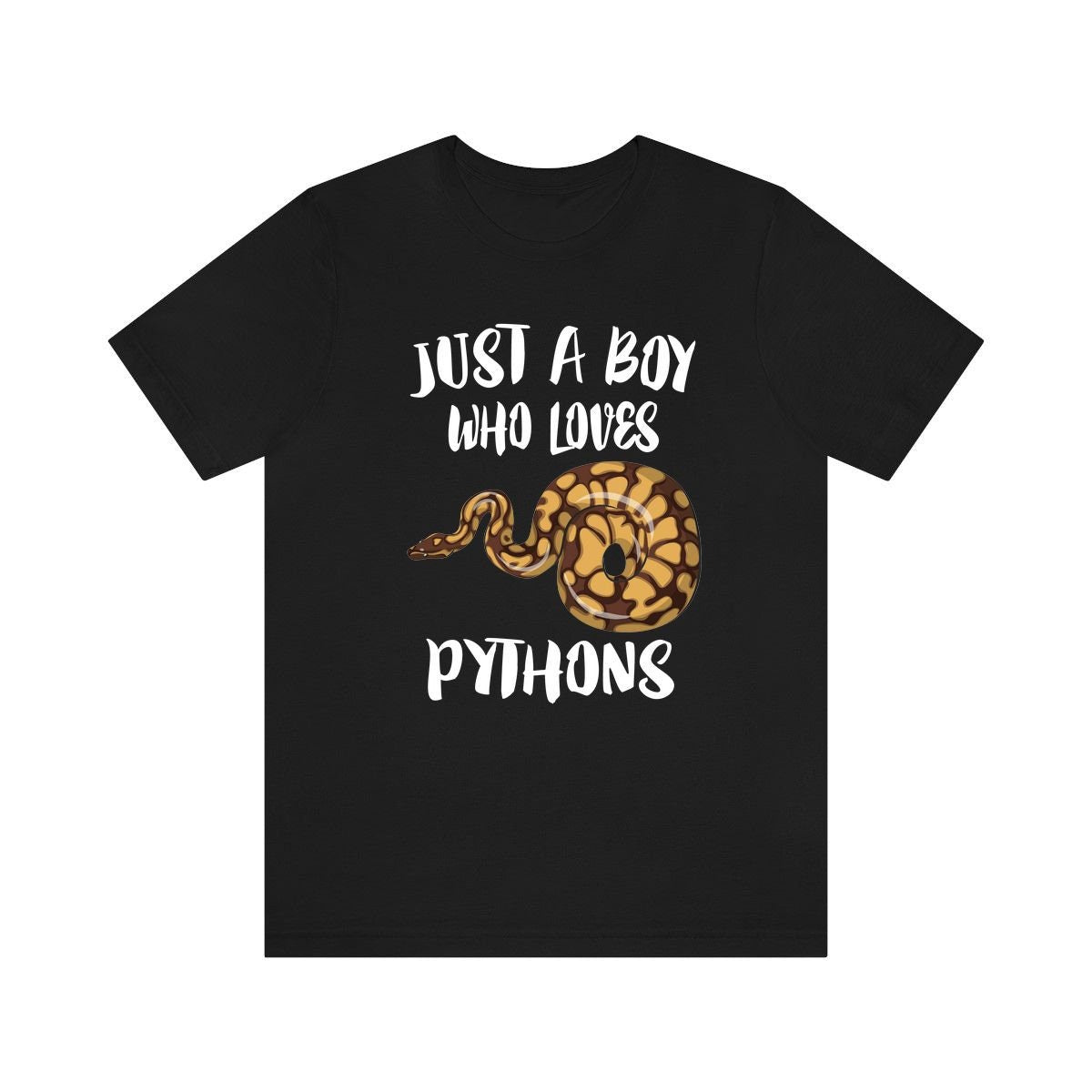 Just A Boy Who Loves Pythons Snakes Shirt, Python Lover Shirt, Python Shirt, Snake Lover Gift, Animal Shirt Image 1