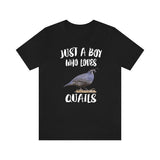 Just A Boy Who Loves Quails Shirt, Quail Lover Shirt, Quail Shirt, Birding Lover Gift, Animal Shirt Image 3