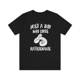 Just A Boy Who Loves Rattlesnakes Shirt, Rattlesnake Lover Shirt, Snake Shirt, Rattlesnake Lover Gift, Animal Shirt Image 1