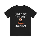 Just A Boy Who Loves Red Pandas Shirt, Red Panda Lover Shirt, Red Panda Shirt, Red Panda Lover Gift, Animal Shirt Image 2