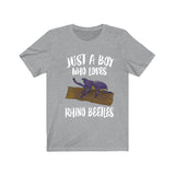 Just A Boy Who Loves Rhino Beetles Shirt, Rhino Beetle Lover Shirt, Rhino Beetle Shirt, Rhino Beetle Lover Gift, Animal Shirt Image 1