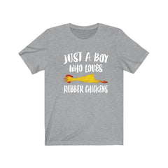 Just A Boy Who Loves Rubber Chicken Shirt - rubber chicken print design