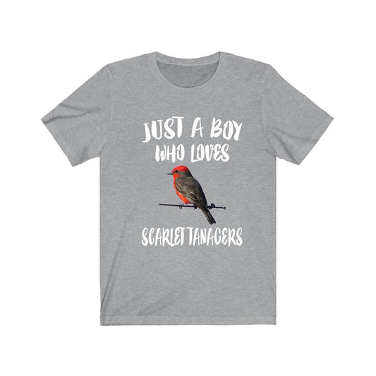 Just A Boy Who Loves Scarlet Tanagers Shirt - scarlet tanager print design