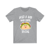 Just A Boy Who Loves Tacos Shirt, Taco Lover Shirt, Taco Shirt, Taco Lover Gift, Animal Shirt Image 1