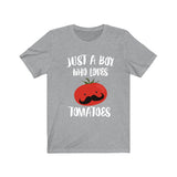 Just A Boy Who Loves Tomatoes Vegetable Shirt, Tomato Lover Shirt, Vegan Shirt, Vegetable Lover Gift, Animal Shirt Image 1