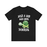 Just A Boy Who Loves Turtles Shirt, Turtle Lover Shirt, Turtle Shirt, Turtle Lover Gift, Animal Shirt Image 1