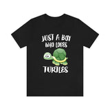 Just A Boy Who Loves Turtles Shirt, Turtle Lover Shirt, Turtle Shirt, Turtle Lover Gift, Animal Shirt Image 1