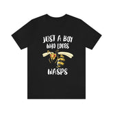 Just A Boy Who Loves Wasps Shirt, Wasp Lover Shirt, Wasp Shirt, Wasp Lover Gift, Animal Shirt Image 1