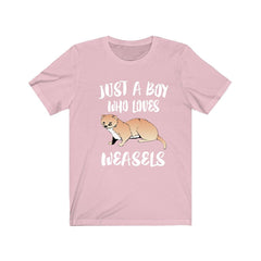 Just A Boy Who Loves Weasels Shirt - weasel print design
