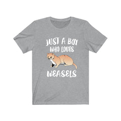 Just A Boy Who Loves Weasels Shirt - weasel print design