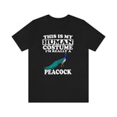 This Is My Human Costume I'm Really A Peacock Bird Shirt, Peacock Lover Shirt, Birding Shirt, Bird Funny Gift, Animal Adult Kids Image 1