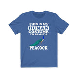 This Is My Human Costume I'm Really A Peacock Bird Shirt, Peacock Lover Shirt, Birding Shirt, Bird Funny Gift, Animal Adult Kids Image 2