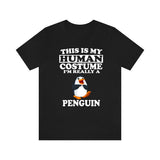 This Is My Human Costume I'm Really A Penguin Bird Shirt, Penguin Lover Shirt, Birding Shirt, Bird Funny Gift, Animal Adult Kids Image 2