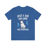 Just A Boy Who Loves Bull Terriers Dog Shirt, Bull Terrier Lover Shirt, Bull Terrier Shirt, Dog Lover Gift, Animal Adult Kids T-Shirt Image 3