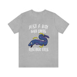 Just A Boy Who Loves Electric Eels Shirt, Electric Eel Lover Shirt, Electric Eel Shirt, Eel Gift, Animal Adult Kids T-Shirt Image 1