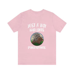Just a boy who loves porcupines spiky forest rodent lover tee