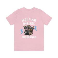 Boy Who Loves Yorkshire Terriers Shirt - Yorkshire Terrier print design