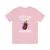 Just A Boy Who Loves Eggplants Shirt, Eggplant Lover Shirt, Vegetable Shirt, Vegan Gift, Animal Adult Kids T-Shirt Image 3