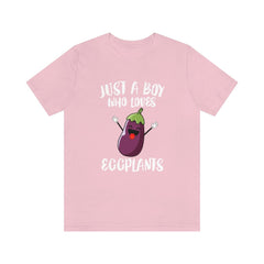 Just A Boy Who Loves Eggplants Shirt - eggplant print design