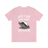 Just A Boy Who Loves Honey Badgers Shirt, Honey Badger Lover Shirt, Honey Badger Shirt, Badger Gift, Animal Adult Kids T-Shirt Image 4
