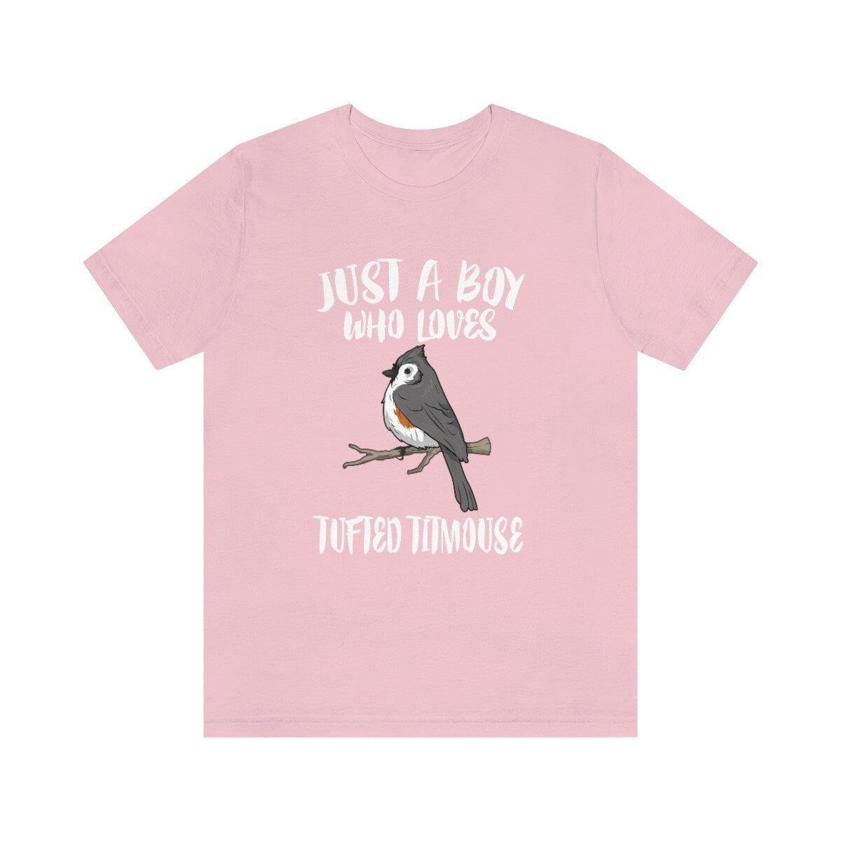 Boy Who Loves Tufted Titmouse Birds Shirt - Tufted Titmouse print design