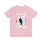Just A Girl Who Loves Bald Eagles Bird Shirt, Bald Eagle Lover Shirt, Birding Shirt, Eagle Shirt, Animal Adult Kids T-Shirt Image 4